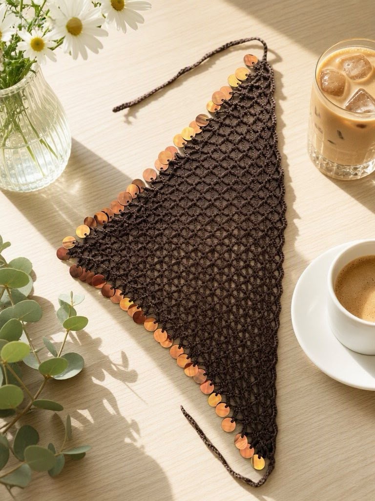 Pullu El Örmesi Bandana-B026