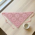 Çiçek Dantelli Örgü Bandana | Pudra Pembe ve 5 Farklı Renk