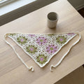 Çiçek Desenli Örgü Bandana-B015