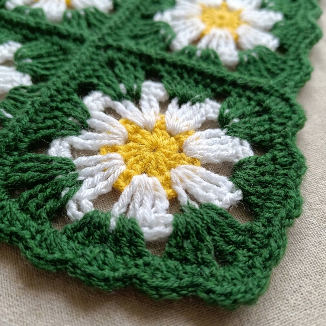 Papatya Desenli Örgüsü Bandana 7 Farklı Renk – B018