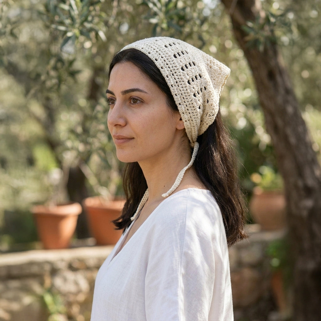 Minimal Dokulu El Örgüsü Bandana