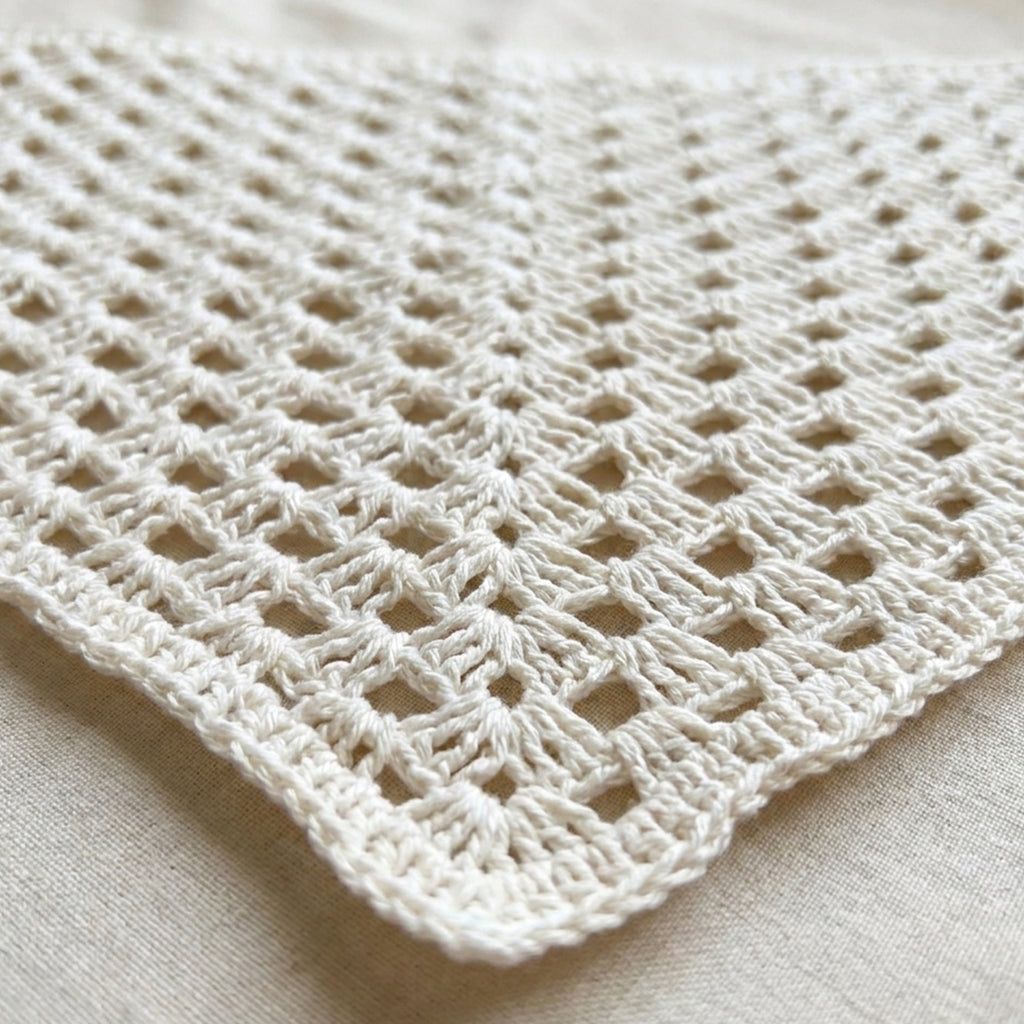 Sade Fileli El Örgüsü Bandana – Minimal Yazlık
