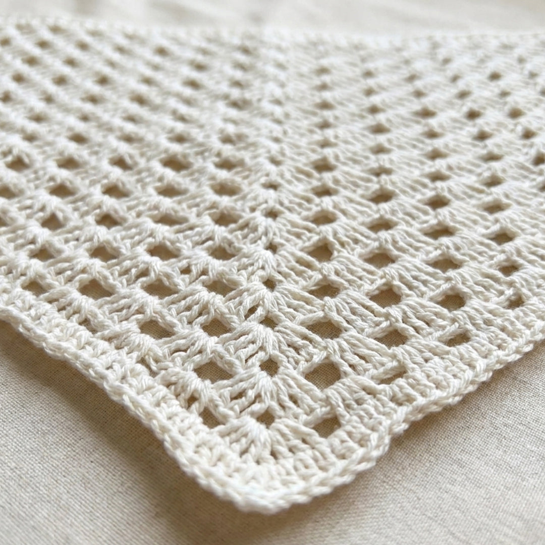 Sade Fileli El Örgüsü Bandana – Minimal Yazlık
