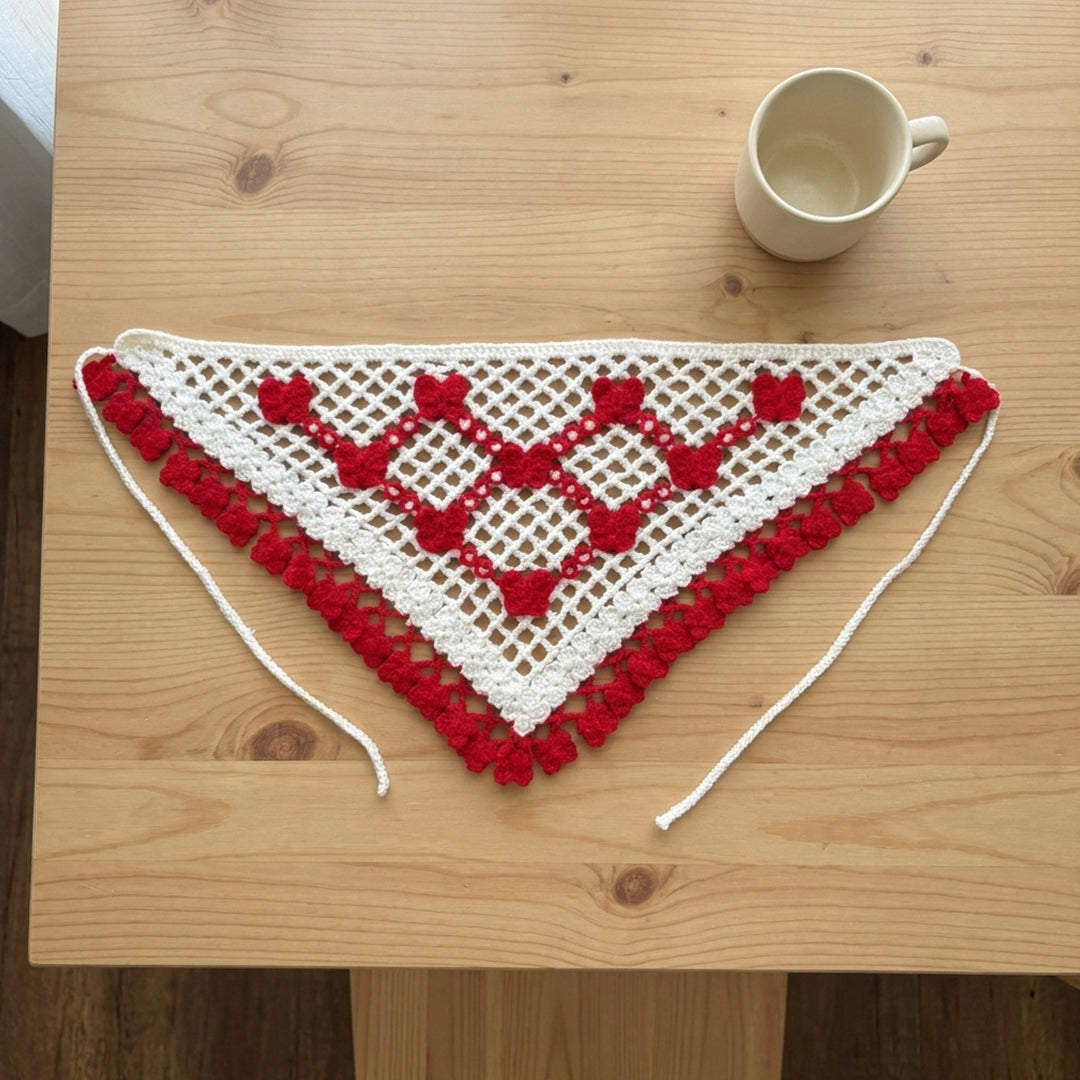 Kelebek Fileli El Örgüsü Bandana – Yazlık Saç Aksesuarı-B004