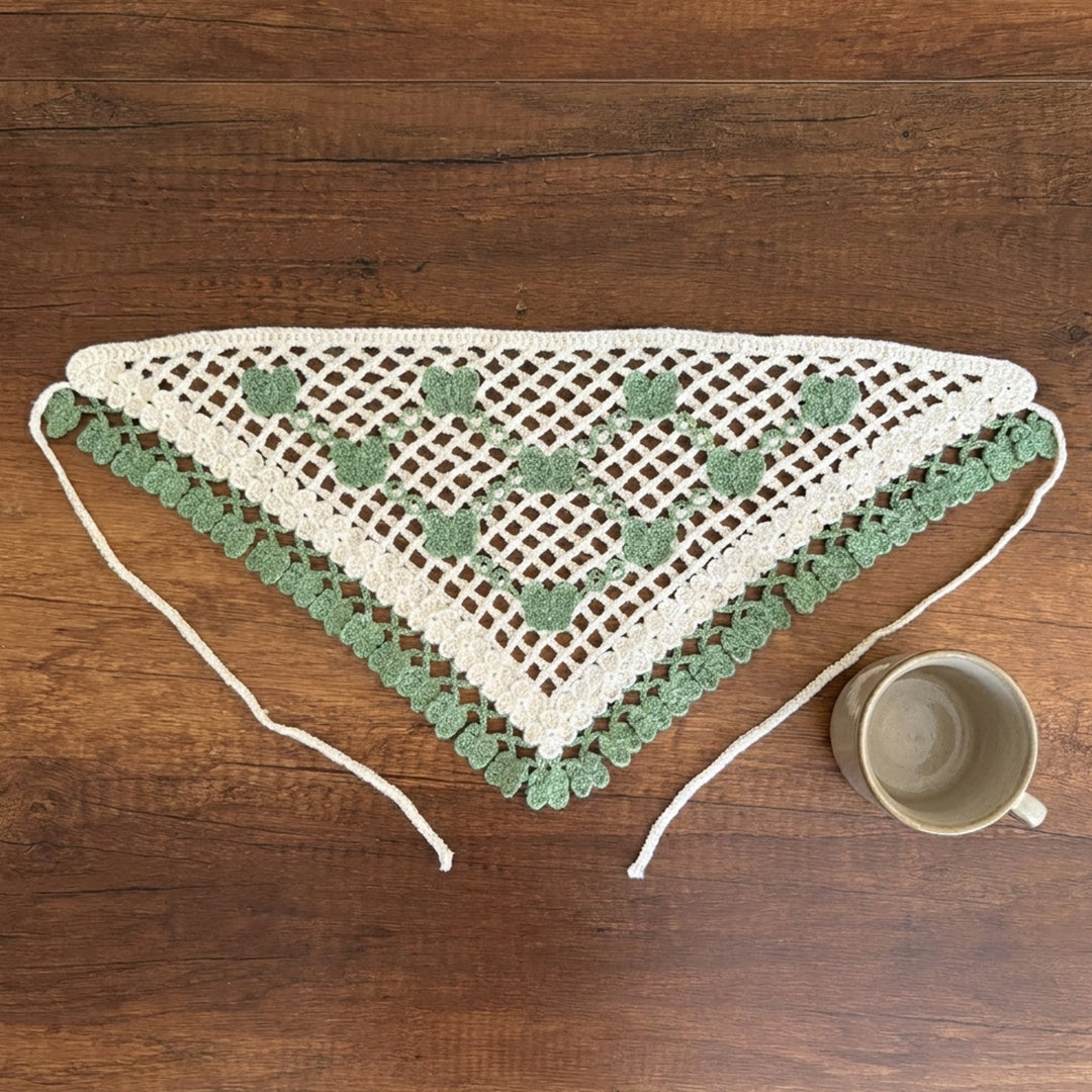 Kelebek Fileli El Örgüsü Bandana – Yazlık Saç Aksesuarı-B004